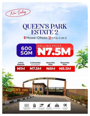 Affordable Buy and Build Plots of Land in a Prestigious Gated Estate, Queens Park Estate / Sagamu Interchange, Mowe Ofada, Ogun, Residential Land for Sale
