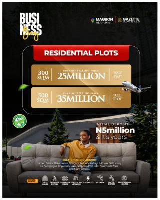 Gazetted Land with Well-planned Estate Layout, Business Bay Estate Magbon, Ibeju Lekki, Lagos, Mixed-use Land for Sale