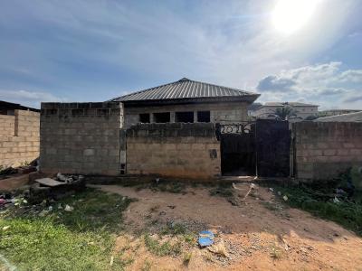 Uncompleted 3 Units Mini Flat with Foundation Behind, Obawole, Ifako-ijaiye, Lagos, Block of Flats for Sale