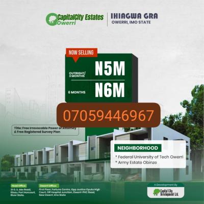 Plots of Affordable Land in, Close to Futo Ihiagww, Owerri West, Imo, Mixed-use Land for Sale