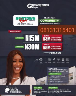 Plots of Luxury Land, Life Camp Phase 2, Central Business District, Abuja, Residential Land for Sale