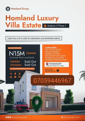Plots of Affordable Land in Abuja, Close to Admiralty Estate Abuja, Asokoro District, Abuja, Residential Land for Sale