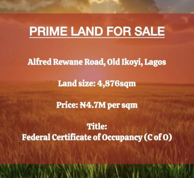 Prime Plot of Land, Alfred Rilwane, Old Ikoyi, Ikoyi, Lagos, Mixed-use Land for Sale