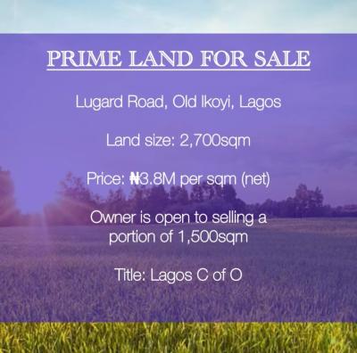 Prime Plot in Prime Location, Lugard Avenue, Old Ikoyi, Ikoyi, Lagos, Mixed-use Land for Sale