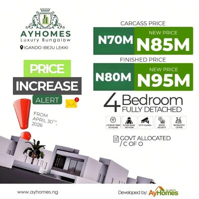 Bedroom Fully Detached Bungalows, Ayhomes Luxury Bungalows, Igando, Ibeju Lekki, Lagos, Detached Bungalow for Sale