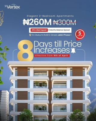 Luxury 2-bedroom Apartment with Excellent Facilities, The Vertex Estate, Lekki Phase 1, Lekki, Lagos, Block of Flats for Sale
