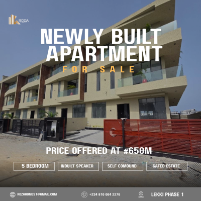 Luxury 5 Bedroom Standalone, Lekki Phase 1, Lekki, Lagos, Terraced Duplex for Sale