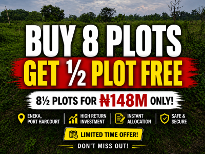 Buy 8 Plots, Get Extra Half Plot Free, Eneka, Port Harcourt, Rivers, Mixed-use Land for Sale