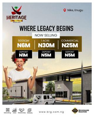 Dry Land with Verified Title -- Buy & Build Today, Heritage Estate, Abakpa Nike, Enugu, Enugu, Land for Sale