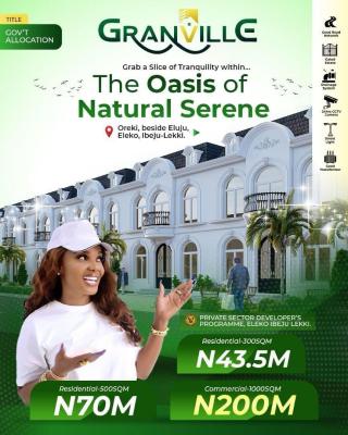 Residential & Commercial Plots in a Serene Gated Estate, Granville Estate / Oreki, Eleko, Ibeju Lekki, Lagos, Mixed-use Land for Sale