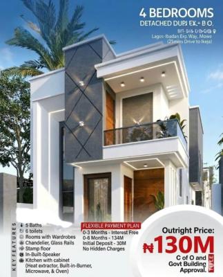 4 Bedroom Fully Detached Duplex with Bq, Mowe Town Ogun State, Mowe Town, Ogun, Detached Duplex for Sale