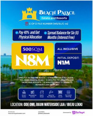 Beach Palace Estate & Resorts -, Near Lagos Calabar Coastal Road, Ode Omi Ogun Waterside, Ode Omi, Ibeju Lekki, Lagos, Residential Land for Sale