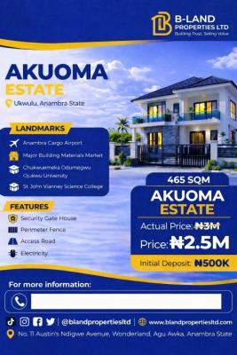 Cheap Property, Akuoma Estate Ukwulu, Awka, Anambra, Land for Sale