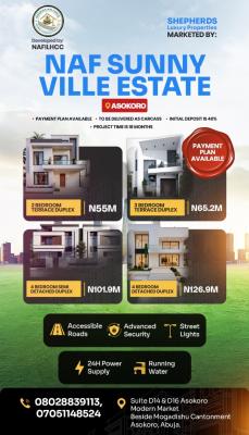 Houses (carcass) in Developing Estate, Naf Sunny-ville Estate, Asokoro District, Abuja, Terraced Duplex for Sale