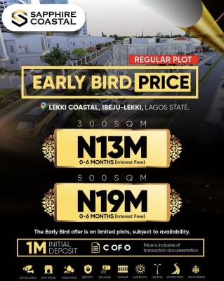 100% Dry Land with Instant Allocation, Sapphire Coastal with C of O Located Off Lagos-calabar Coast Road, Ibeju Lekki, Lagos, Mixed-use Land for Sale