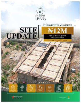 Affordable  Student Hostel Studio Apartment Suitable for Cashflow, Abeokuta, Ogun State, Abeokuta North, Ogun, Self Contain (single Rooms) for Sale