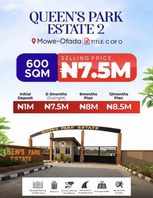 Affordable and Verified Dry Land for Buy and Build with C of O, Queens Park, Mowe Ofada, Ogun, Mixed-use Land for Sale