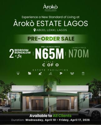 Off Plan 2 & 3 Bungalow, Abijo, Lekki, Lagos, Detached Bungalow for Sale