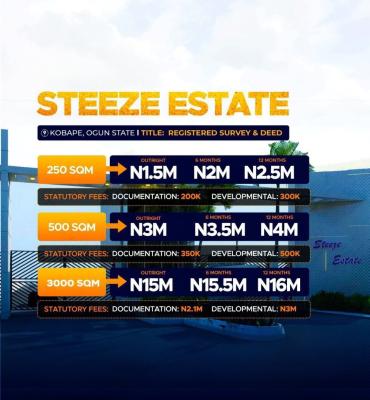 Affordable Plots of Land in a Serene and Accessible Estate, Steeze Estate / Kobape, Obafemi Owode, Ogun, Residential Land for Sale