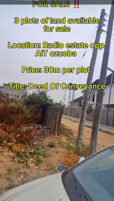 3 Plots of Land with Federal Light, Radio Estate Nta Portharcourt Rivers State, Port Harcourt, Rivers, Mixed-use Land for Sale