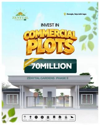 Premium Commercial Plot in a Fast-growing Development Corridor, Zenytal Gardens Phase Ii, Eleranigbe, Ibeju Lekki, Lagos, Commercial Land for Sale