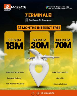 C of O, Terminal 1.0, Ibeju Lekki, Lagos, Mixed-use Land for Sale