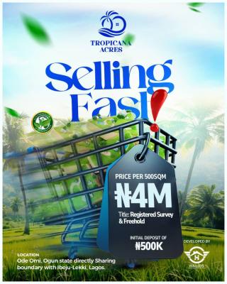 Acres Land Space, Along Lagos Calabar Coastal Road, Ode Omi, Ibeju Lekki, Lagos, Residential Land for Sale