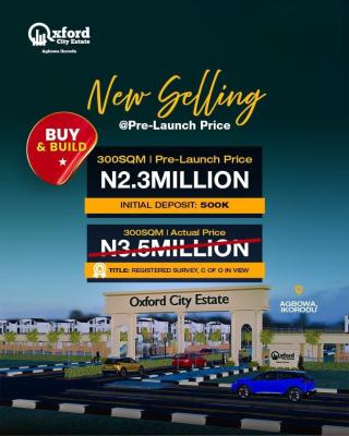 Affordable Residential Plots on 100% Dry Land in a Modern Gated Estate, Oxford City Estate, Agbowa, Ikorodu, Lagos, Residential Land for Sale