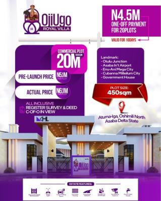 Verified Land with Free Documentation in Serene Environment, Ojiugo Royal Villa Estate at Atuma-iga, Oshimili North, Asaba, Delta, Mixed-use Land for Sale