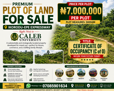 Land, Adjacent Caleb University, Ikorodu, Lagos, Mixed-use Land for Sale