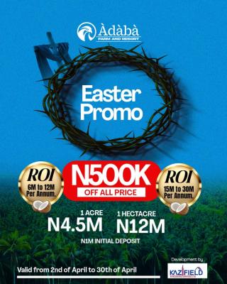 Residential Land with C of O, Adaba Farm and Resort, Abeokuta North, Ogun, Commercial Land for Sale