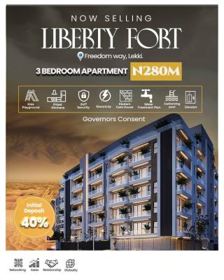 Luxury 3 Bedroom Apartments with Bq, Pool and Home Automation, Liberty Fort, Lekki, Lagos, Block of Flats for Sale