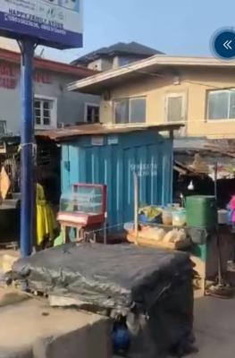 Solid One Storey Building on a Half Plot of Land Facing a Major Road., Filling Station New Garage Gbagada Lagos., Gbagada, Lagos, Block of Flats for Sale