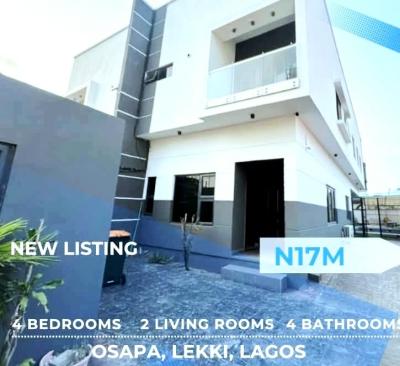 Well Maintained 4 Bedroom Semi-detached Duplex, Osapa, Lekki, Lagos, Semi-detached Duplex for Rent