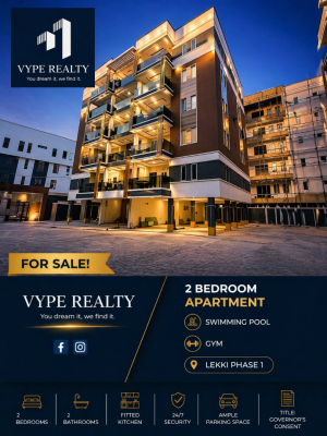 Exquisite Luxury Spacious 2 Bedroom Apartment with Bq, Elevator and, Lekki Phase 1, Lekki, Lagos, Block of Flats for Sale