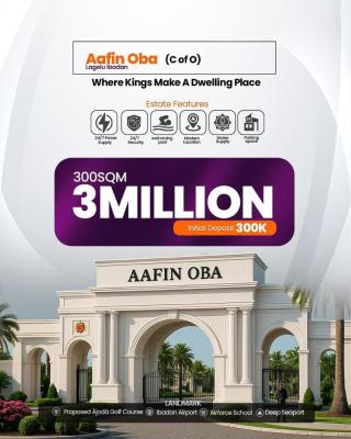 Luxury Land Plots in a Prestigious and Well-amenitised Estate, Aafin Oba Estate, Lagelu, Oyo, Residential Land for Sale