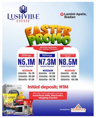 Prime Land with Perimeter Fencing and Gate House, Lushville Estate Lamini Apete Close to Ibadan Poly, Ibadan, Oyo, Mixed-use Land for Sale