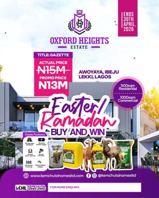 Premium Land with Gazette in a Prime Location, Oxford Heights Estate Close to Mayfair Garden & Lbs, Awoyaya, Ibeju Lekki, Lagos, Residential Land for Sale