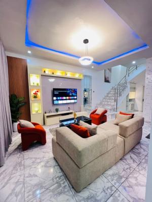 Furnished 4 Bedroom Semi- Detached Duplex with Bq and Gatehouse, Agungi, Lekki, Lagos, Semi-detached Duplex for Rent