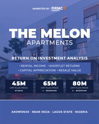 1 Bedroom Apartment with Premium Solar Energy, (the Melon Apartments), Akowonjo, Alimosho, Lagos, Flat / Apartment for Sale