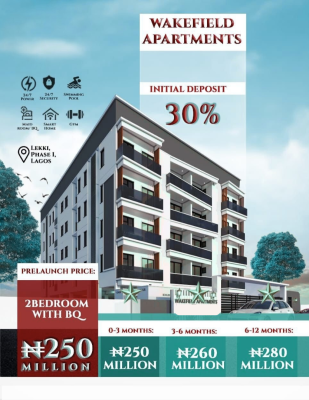 Luxury 2 Bedroom Apartment with Bq, Pool and Gym, Wakefield Apartments / 21 Chief Collins Street, Off Admiralty Way, Lekki Phase 1, Lekki, Lagos, Block of Flats for Sale
