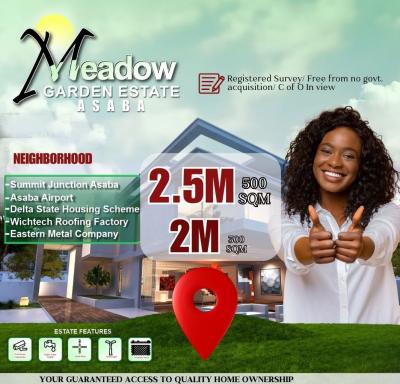 Residential Plots of Land in a Well-secured Estate, Meadow Garden Estate / Off Asaba/benin Expressway, Onicha-uku Ubuluku, Asaba, Delta, Mixed-use Land for Sale