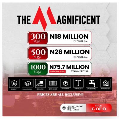 Luxury C of O Land in a Strategic Location, The Magnificent Estate Adjacent Lekki International Airport, Ibeju Lekki, Lagos, Mixed-use Land for Sale