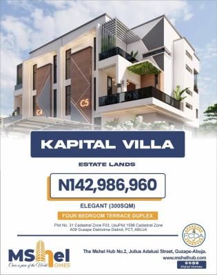 Estate Plot Available in a Serene and Prime Location, Guzape District, Abuja, Residential Land for Sale