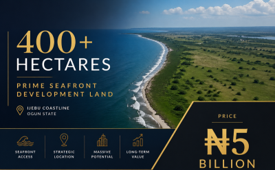 400+ Hectares Prime Seafront Development Land, Ijebu East, Ogun, Mixed-use Land for Sale