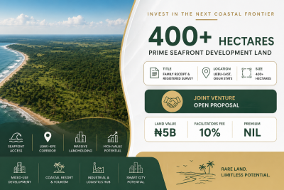 400+ Hectares Prime Seafront Development Land, Ijebu East, Ogun, Mixed-use Land Joint Venture