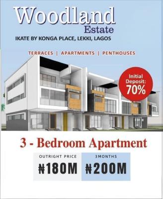 Luxury 3 Bedroom Apartment in an Exclusive Estate, Woodland Estate / By Konga Place, Ikate Elegushi, Lekki, Lagos, Block of Flats for Sale