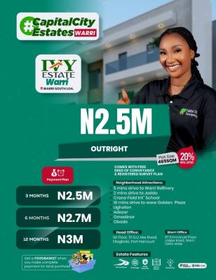 Govt Approved Estate Strategically Located, Ivy Estate Warri South, Warri, Delta, Mixed-use Land for Sale