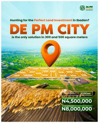 Plots of Land in a Luxurious and Serene Estate, De Pm City Estate, Badeku, Ibadan, Oyo, Residential Land for Sale