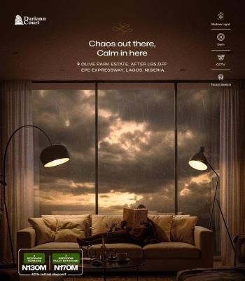 Luxury 4 Bedroom Smart Duplexes in a Prestigious Estate, Dariann Court / Olive Park Estate, Lekki-epe Expressway, Lekki, Lagos, Detached Duplex for Sale